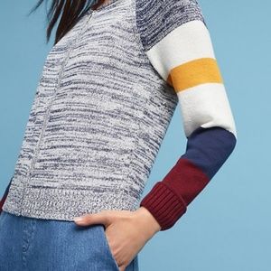 Anthropologie Adrian Striped Bomber Cardigan